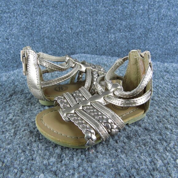 Wonder Nation Girls Gladiator Size T 3 Medium Shoes Rosegold Synthetic‎ Zip - Picture 1 of 5